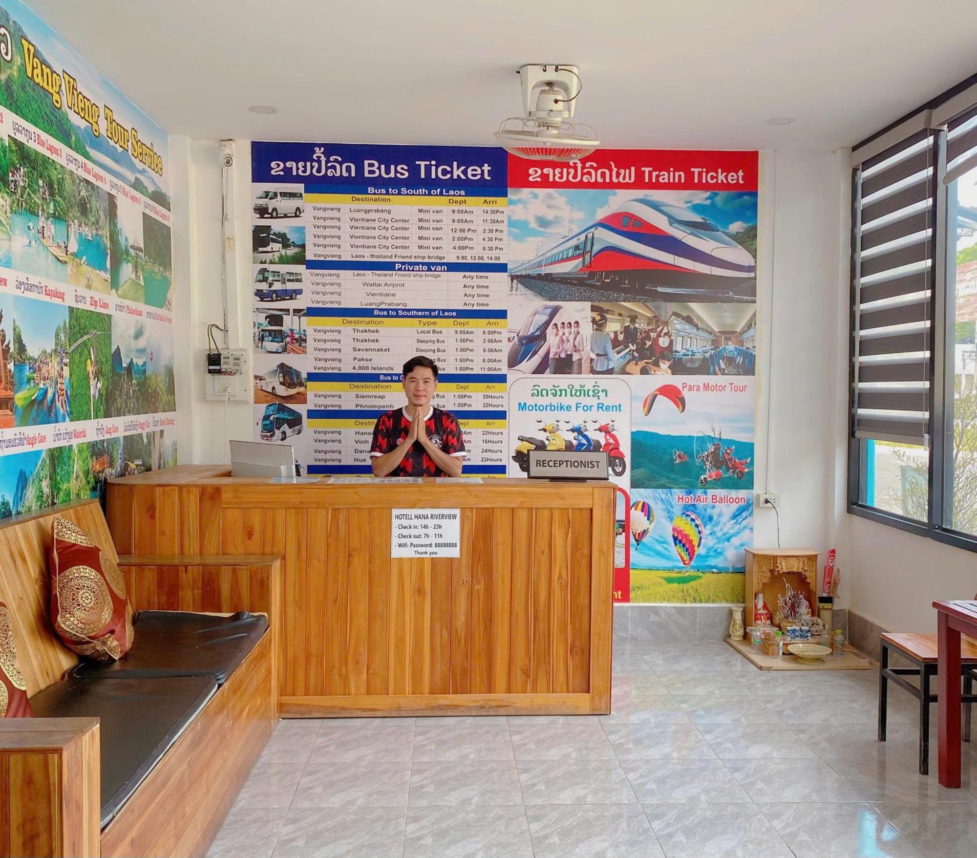 Vang Vieng Hana River View Hotel & Travel Exterior foto